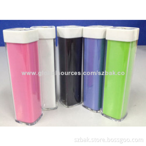 Power Banks, Capacity of 2,000mAh, 5V/1A Input and Output, Sized 92*25*25mm with Good Quality